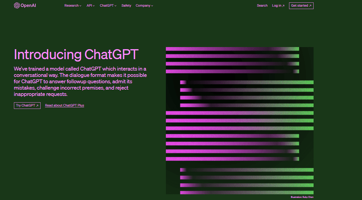 Captura de pantalla de Chat GPT AI