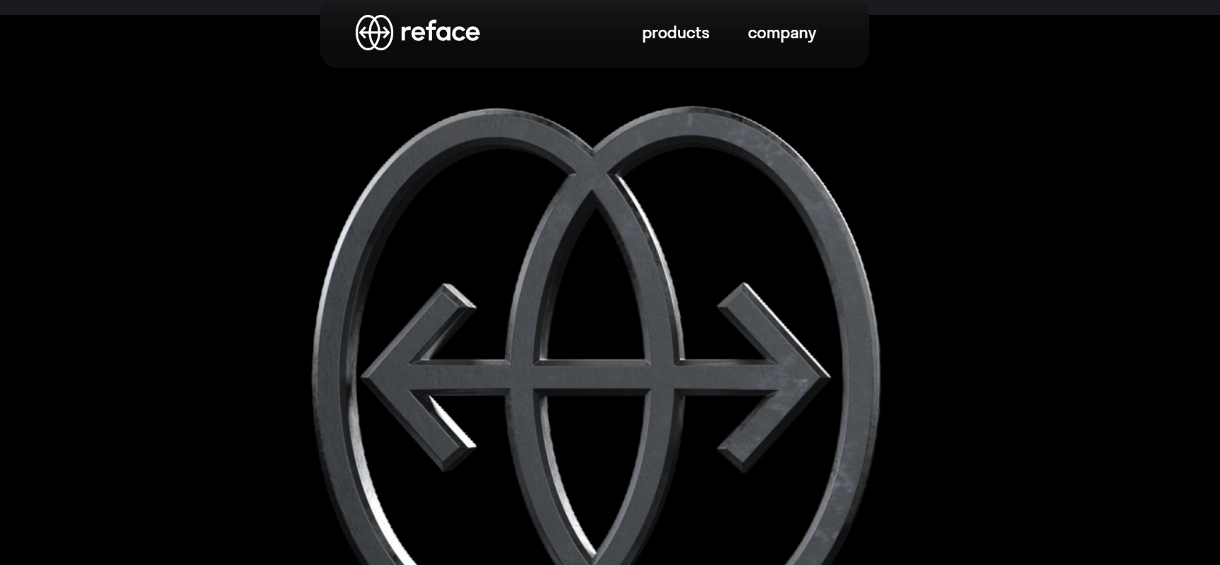 Captura de pantalla del sitio web de ReFace